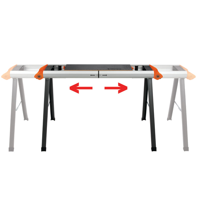 70 in. x 29 in. Expandable Lightweight Aluminum Sawhorse with 500 lb. Capacity