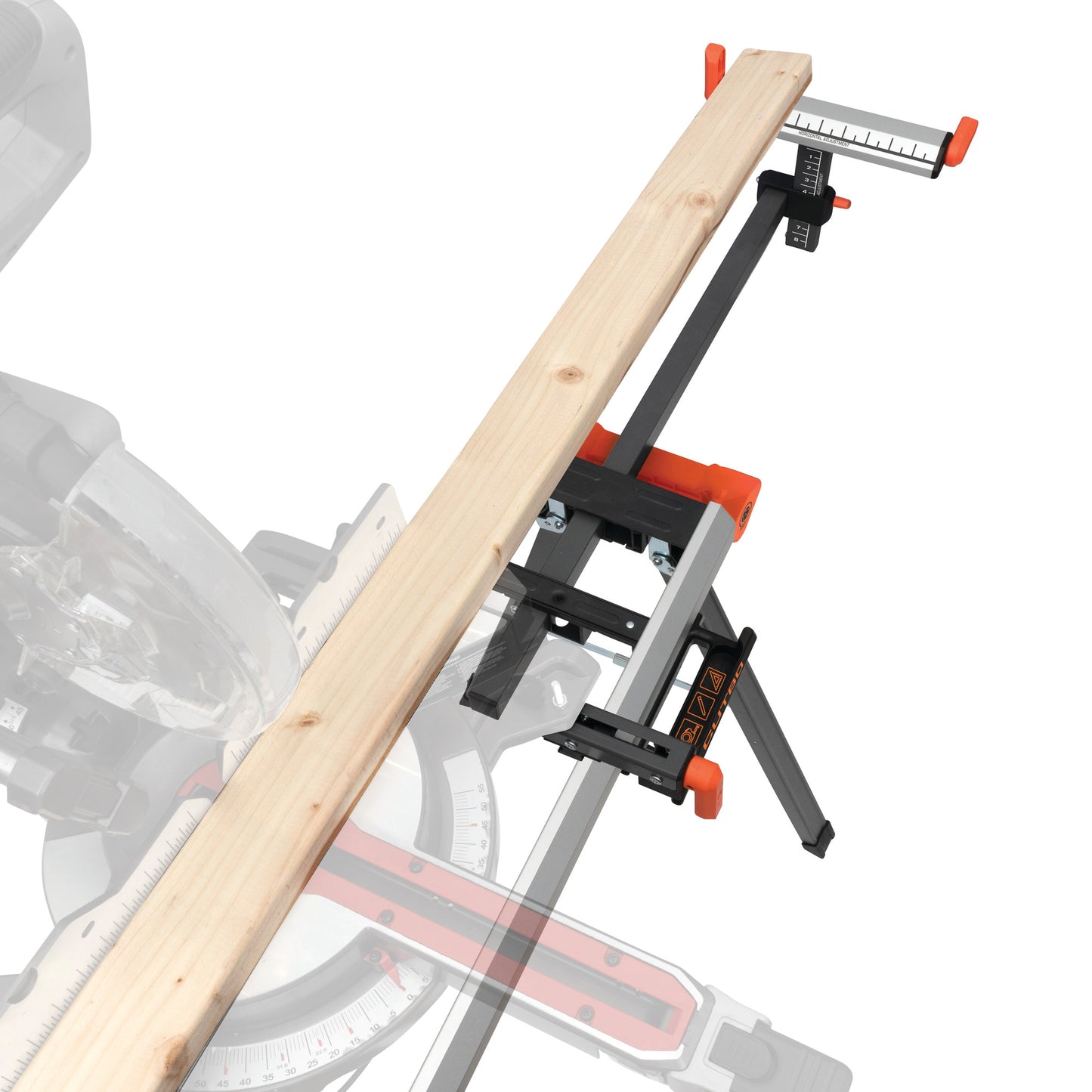 80 in. x 29 in. Stationary Lightweight Aluminum Portable Miter Saw Stand with 500 lb. Capacity