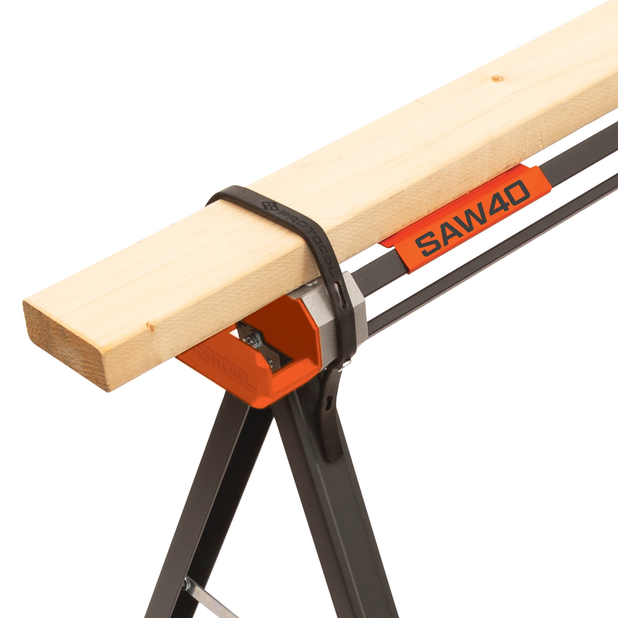 Protocol Equipment 40 Inch Lightweight 1000 Pound Capacity Aluminum Sawhorse With Multipurpose Straps PROTOCOL Equipment